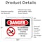 Signmission No Swimming Pool Closed Chemicals In Use Danger Sign, Vinyl Decal, 10in W x 7in L, 2PK OS-2PACK-DS-D-710-L-1627 - alternate 3